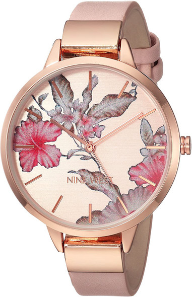 Watch Women Nine West NW/2044RGPK Rose Gold-Tone and Blush Pink Strap