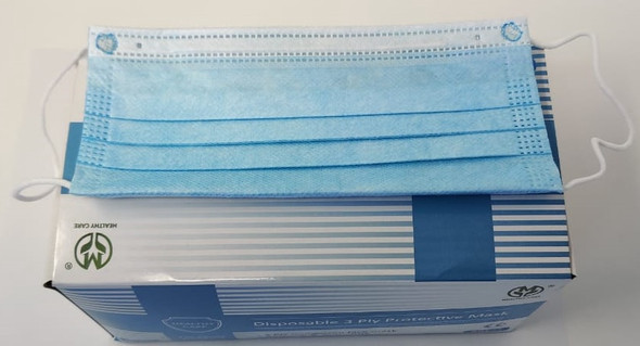 FACE MASK DISPOSABLE 50PCS PACK HEALTHY CARE HC-001