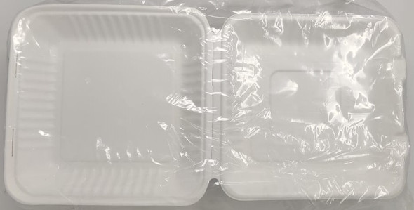 FOOD BOX BIODEGRADABLE 9" X 9" 50PCS PACK 1 COMPARMENT FOOD BOX BIODEGRADABLE 9" X 9" 50PCS PACK 1 COMPARMENT