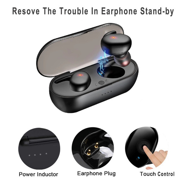 EARPIECE BLUETOOTH TWS-4 EARBUDS WITH CHARGING CASE
