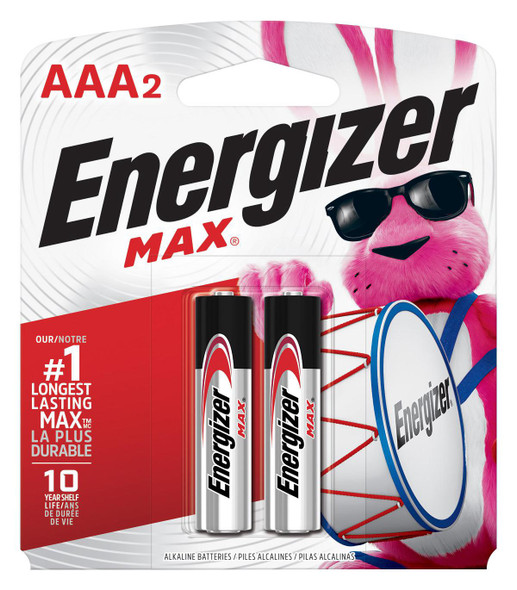 BATTERY ENERGIZER AAA MAX ALKALINE 2PK E92BP-2 AAA2
