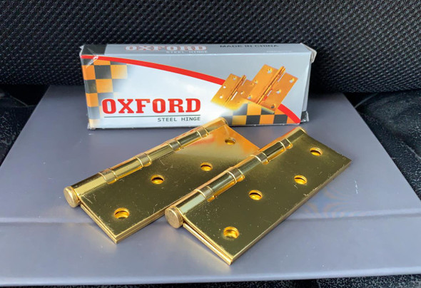 BUTT HINGES 4" X 3" OXFORD GOLD WITH SCREW