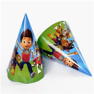 PARTY HATS CHARACTERS 6PCS PACK PAPER CONE TYPE WITH STRING BI50
