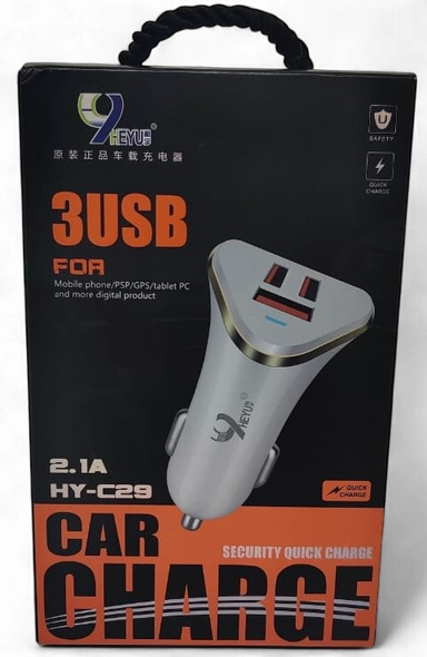CAR CHARGER HEYU HY-C29 2.1A 3USB