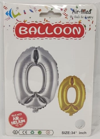 PARTY BALLOONS FOIL TYPE NUMBERS NO. 13991 / 1 / Silver