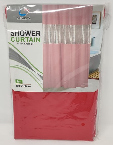 SHOWER CURTAIN OUMEIYA F648 180 X 180CM WITH HOOKS SHOWER CURTAIN OUMEIYA F648 180 X 180CM WITH HOOKS