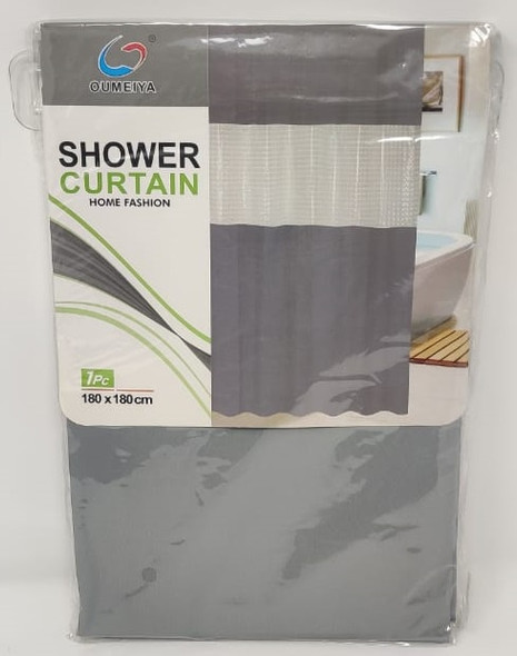 SHOWER CURTAIN OUMEIYA F648 180 X 180CM WITH HOOKS