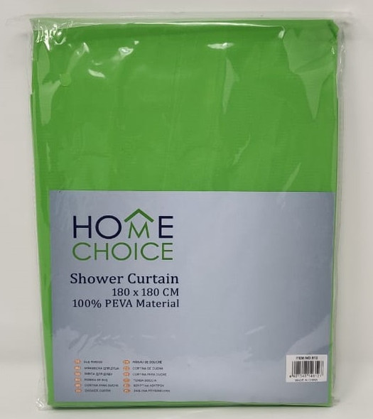 SHOWER CURTAIN HOME CHOICE 612 180 X 180CM WITH HOOKS