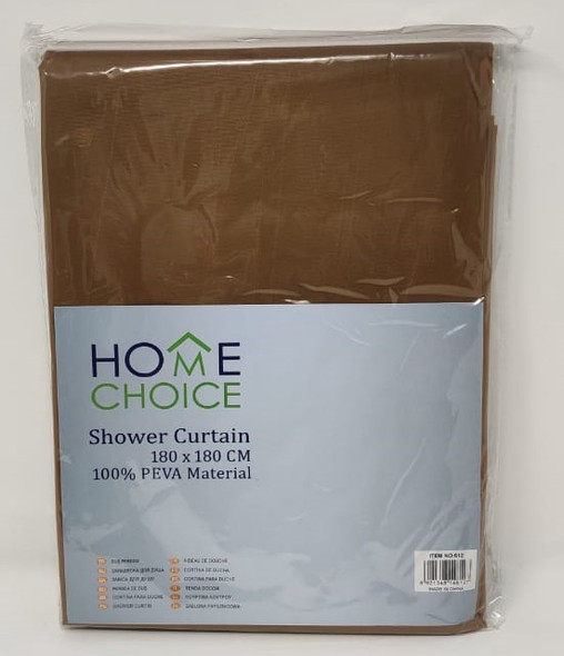 SHOWER CURTAIN HOME CHOICE 612 180 X 180CM WITH HOOKS SHOWER CURTAIN HOME CHOICE 612 180 X 180CM WITH HOOKS