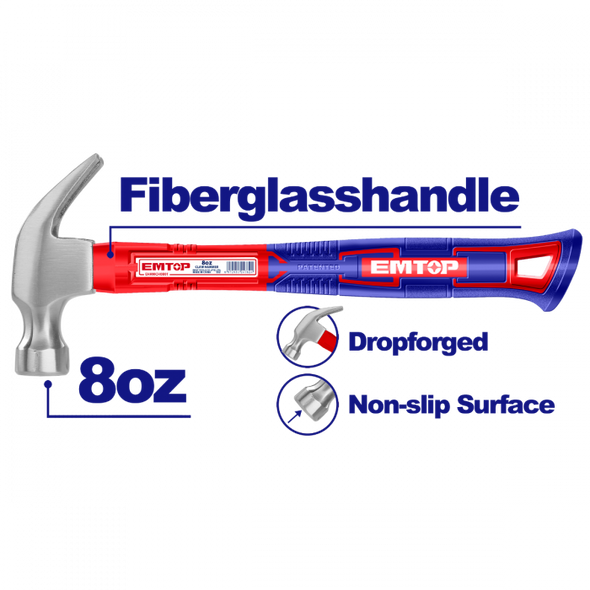 HAMMER CLAW 8oz EMTOP EHAMCH0801