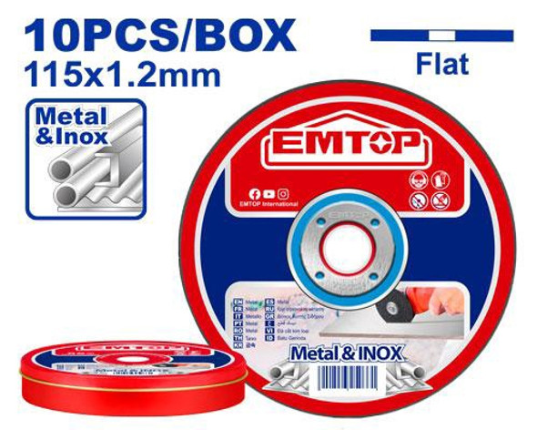 DISC 4 1/2" X 3/64" X 7/8" 10PCS EMTOP EACD121155