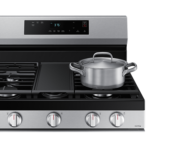 STOVE 5 BURNER SAMSUNG NX60A6115SS STAINLESS STEEL WITH PLATE-GRIDDLE