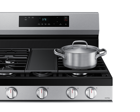 STOVE 5 BURNER SAMSUNG NX60A6115SS STAINLESS STEEL WITH PLATE-GRIDDLE