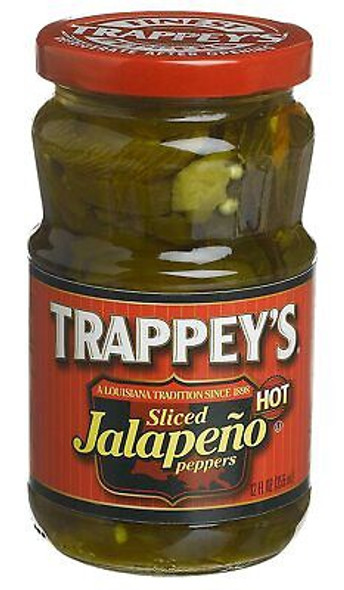 TRAPPEY'S SLICED JALAPENOS HOT PEPPERS 12oz 355ml TRAPPEY'S SLICED JALAPENOS HOT PEPPERS 12oz 355ml