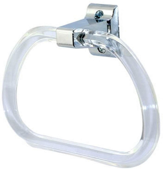 TOWEL RING EZ-FLO PLASTIC WITH CHROMW BASE 15231 TOWEL RING EZ-FLO PLASTIC WITH CHROMW BASE 15231