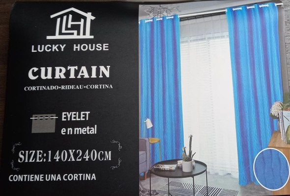 CURTAIN YC2206-1053 55X94" 140X240CM LUCKY HOUSE EYELET CURTAIN YC2206-1053 55X94" 140X240CM LUCKY HOUSE EYELET