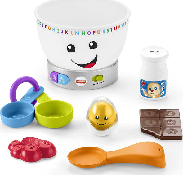 Toy Fisher-Price Mixing Bowl w/ Pretend Food, Lights & Music Toy Fisher-Price Mixing Bowl w/ Pretend Food, Lights & Music