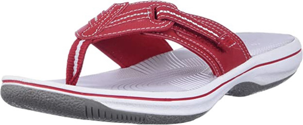 Footwear Women Clarks Brinkley Jazz Flip-Flop Red Footwear Women Clarks Brinkley Jazz Flip-Flop Red
