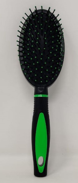 HAIR BRUSH td EGG SHAPE BLACK & COLOR HANDLE