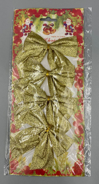 Christmas Decorations Bows HL204 4Pcs Pack
