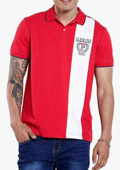 Men Shirt Polo US Polo Red Slim Fit