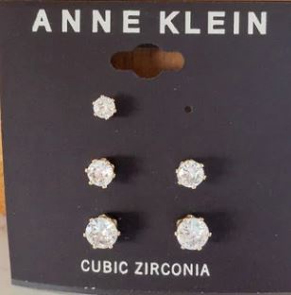 Fashion Jewelry Anne Klein Earring Set Pearl/CZ