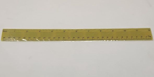 STATIONERY RULER PLASTIC COLORED 12" 30CM WITH TABLES SOLD EACH