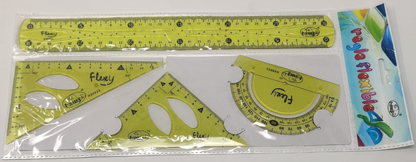 STATIONERY RULER 4PCS REGLE FLEXIBLE SET HXWJ
