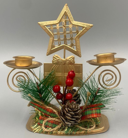 Christmas Decorations Tree & Candle Holder Desktop M272