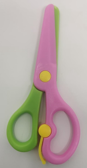 STATIONERY SCISSORS KIDS PLASTIC BLADE COLOR
