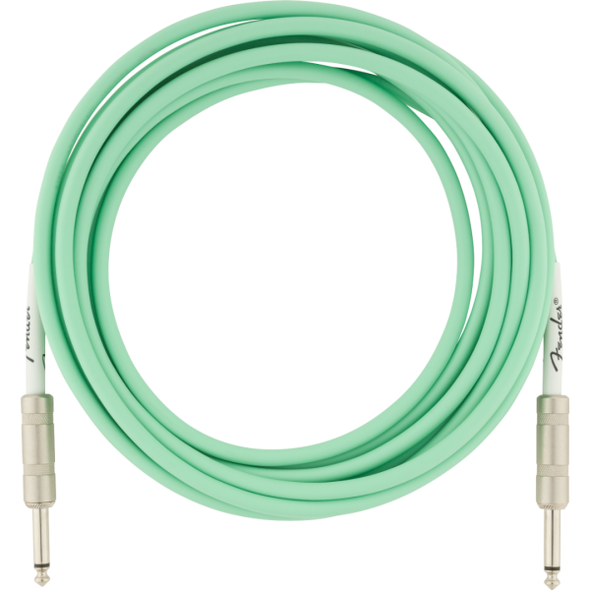 LEAD 1 1/4" MALE MONO TO 1 1/4" MALE MONO 18.6FT CABLE FENDER 099-0520-058 SURF GREEN GUITAR