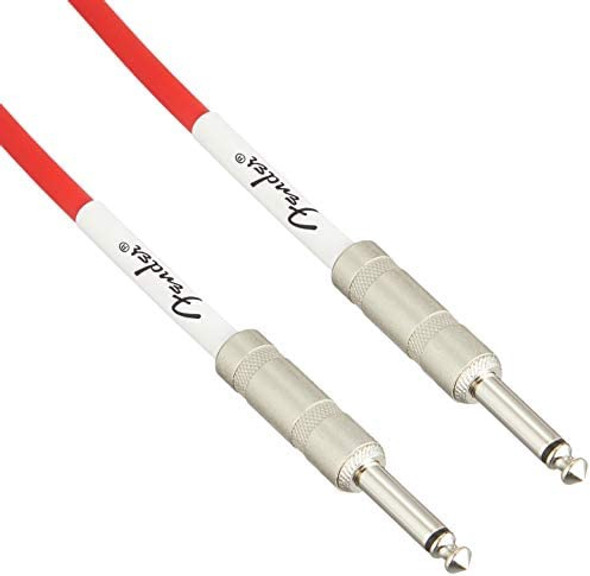LEAD 1 1/4" MALE MONO TO 1 1/4" MALE MONO 10FT CABLE FENDER 0990510010 FIESTA RED GUITAR