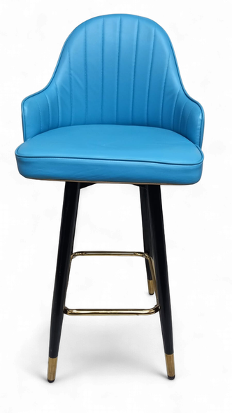 BAR STOOL 01 BLACK & BLUE 4-FOOT