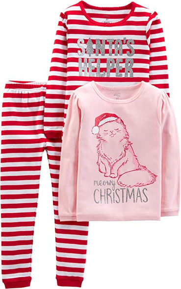 Baby Pajama Set Simple Joys by Carter's unisex 3pcs red/white/pink