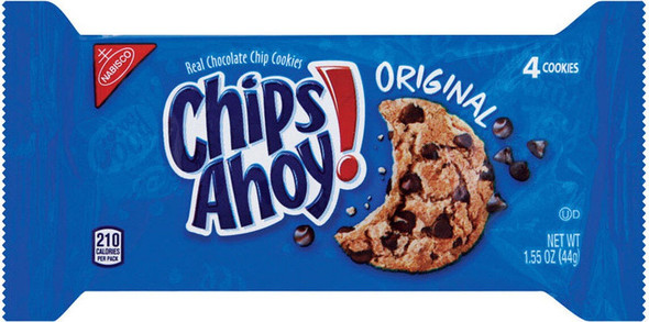 NABISCO CHIPS AHOY! ORIGINAL COOKIES SINGLE 4-COOKIES 1.55oz 44g