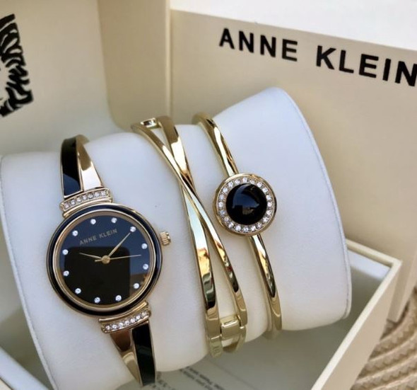 Watch Women Anne Klein Set w/bracelet 3pcs 3292BKST