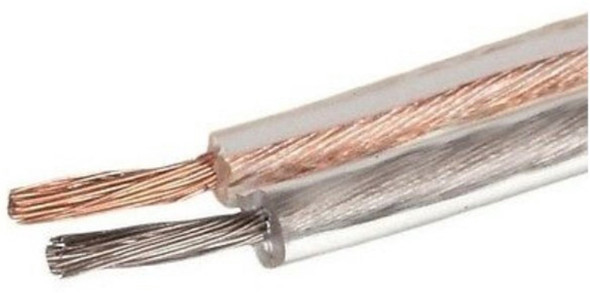 SPEAKER WIRE 12G CLEAR CABLE-12-CLR AUDIO PIPE SOLD PER YARD