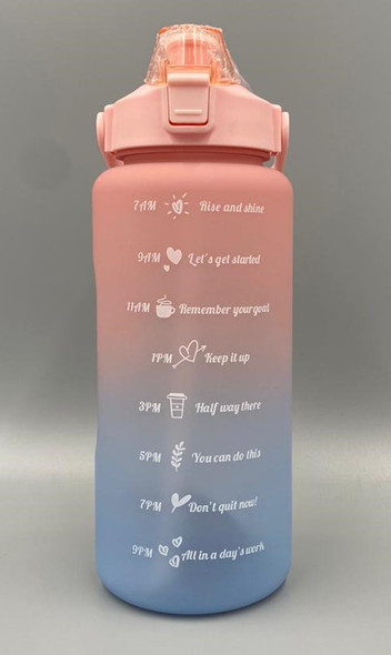 WATER BOTTLE YJ682 WITH HANDLE TWO TONE PLASTIC 2000ML LARGE
