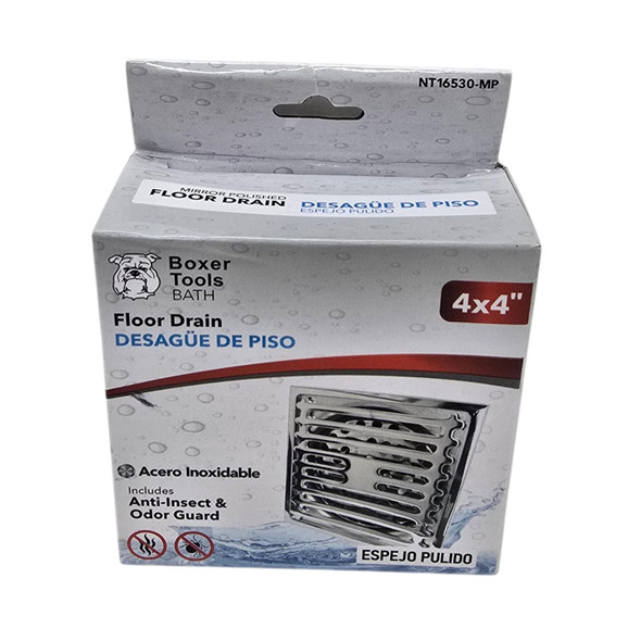 FLOOR DRAIN METAL BOXER TOOLS  4"X4" NT16531-MP FLOOR DRAIN METAL BOXER TOOLS  4"X4" NT16531-MP