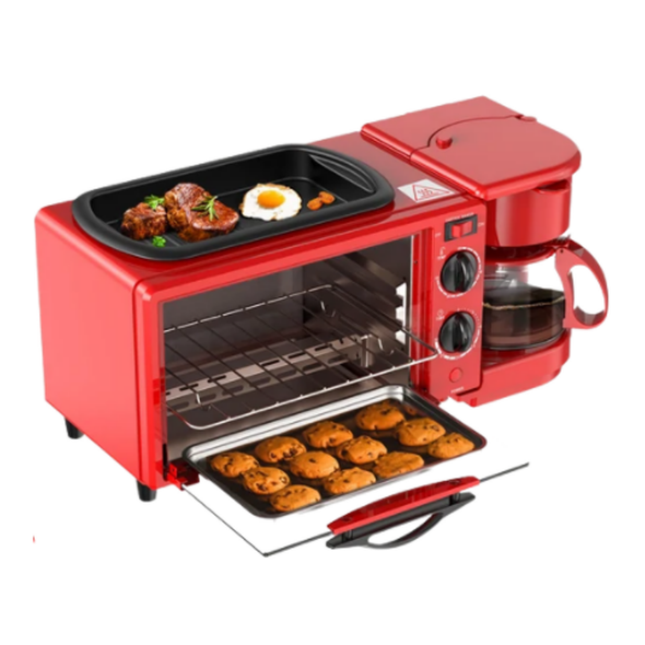 BREAKFAST STATION 3IN1 MULTIFUNCTION DECAKILA KUEV003R COFFEE MAKER TOASTER GRIDDLE