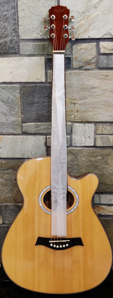 GUITAR JEAN PAUL JPCXS50CET-N GLOSSY NATURAL 39" ACOUSTIC ELECTRIC CUTAWAY STEEL STRINGS