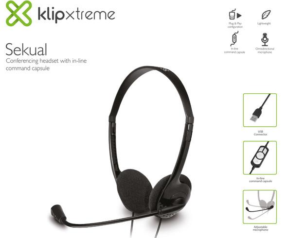 COMPUTER HEADSET WITH MIC KLIPXTREME KSH-290 SEKUAL COMPUTER HEADSET WITH MIC KLIPXTREME KSH-290 SEKUAL