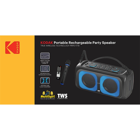 SPEAKER BOX KODAK 6.5" DUAL PRPS1779 PARTY RECHARGEABLE