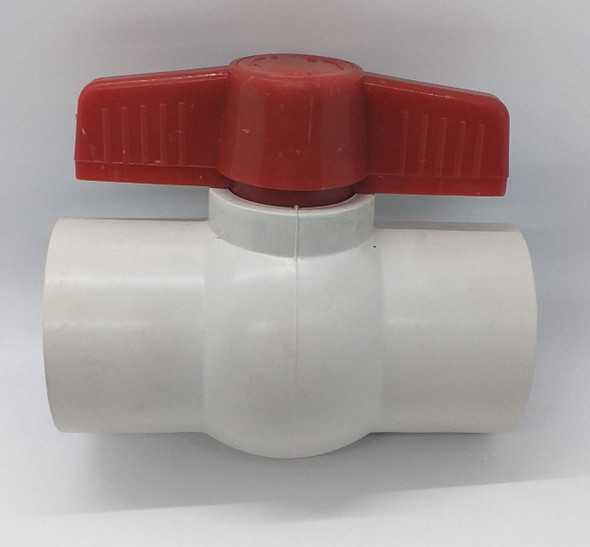 BALL VALVE 1 1/2" PVC WHITE