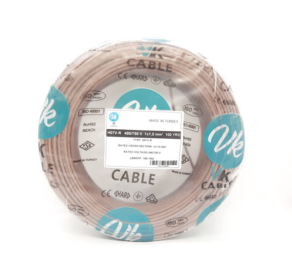 CABLE 1.5MM 1C TURKEY VK BROWN ROLL CABLE 1.5MM 1C TURKEY VK BROWN ROLL