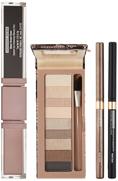 Makeup Nude Eyes Kit Physicians Formula Shimmer Strips Custom Eye Enhancing Kit with Eyeshadow, Eyeliner & Mascara