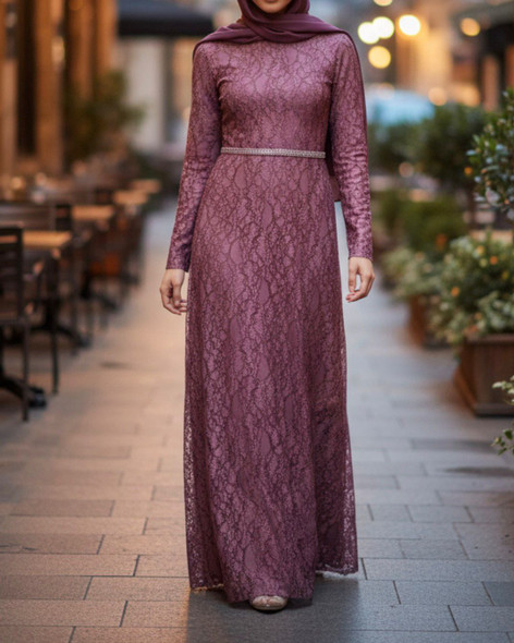 Dress Evening lace Lined Plus Size Burgandy / Blue / Pink
