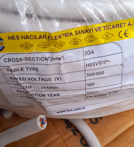 CABLE 4MM 3C ROUND FLEX  HES TURKEY YARD