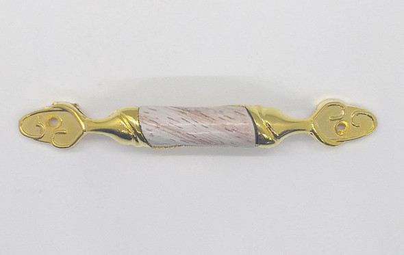 DRAW HANDLE GOLD WITH COLOR CENTER / White