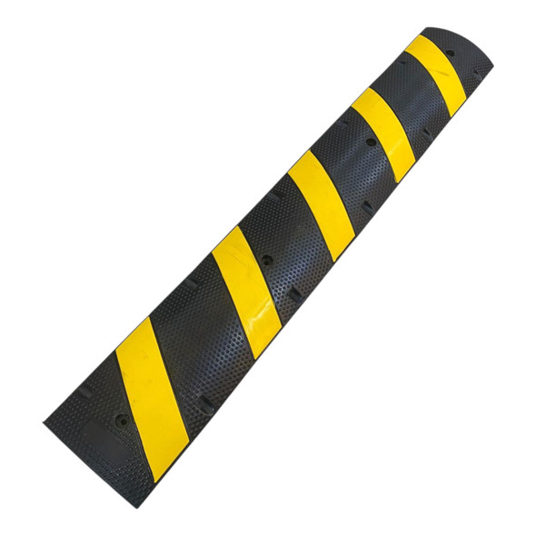 SPEED BUMP RUBBER 72" X 12" X 1 3/4" BLACK & YELLOW WOTECT HSJ-SBR183030